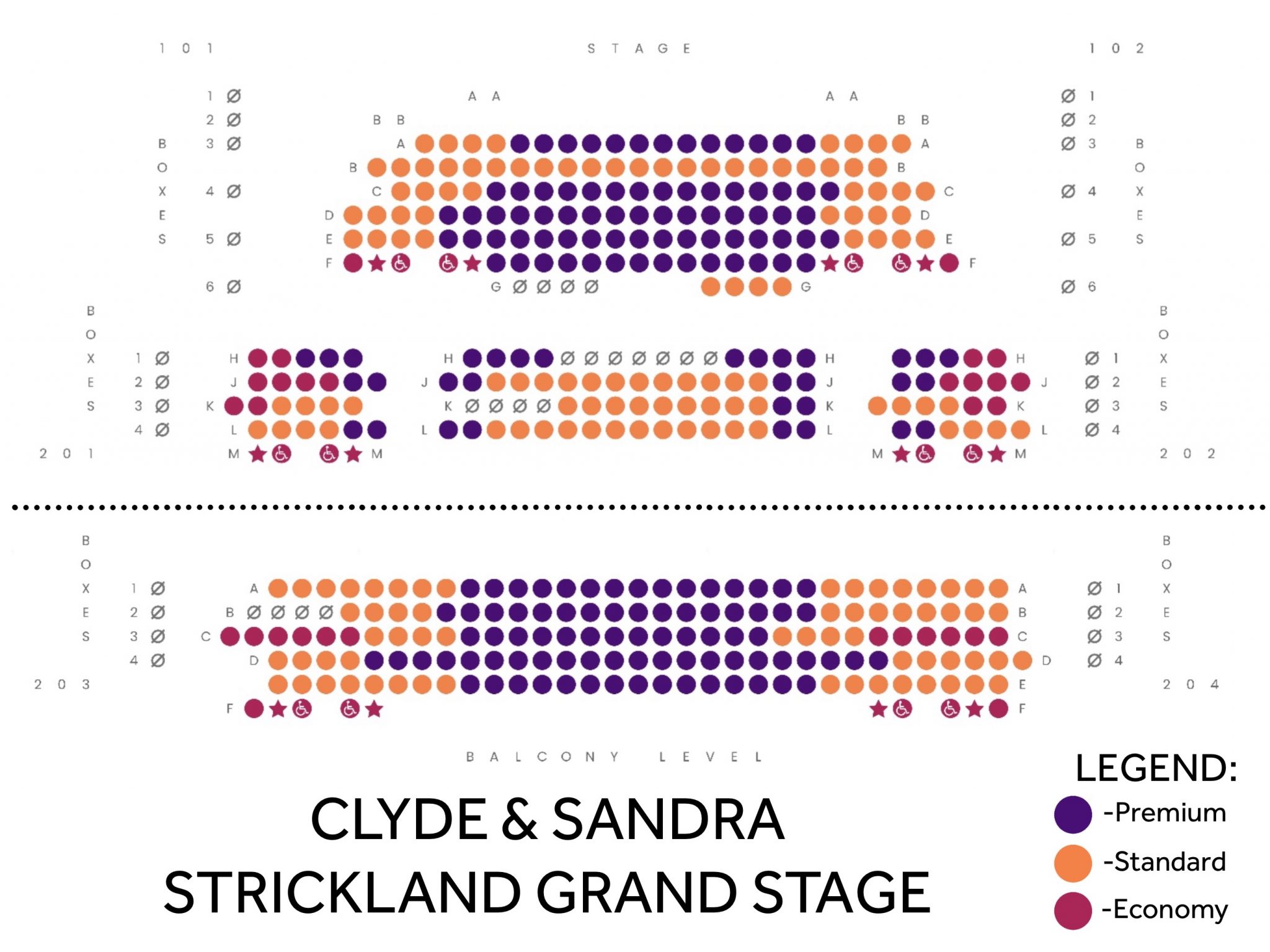 Clyde & Sandra Strickland Grand Stage Seating Chart Aurora Theatre