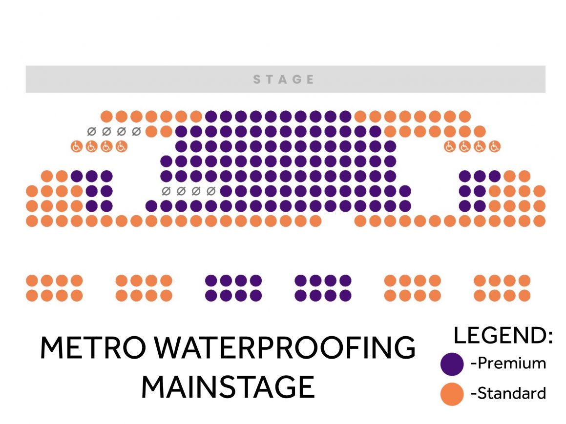 Metro Waterproofing Mainstage Seating Chart - Aurora Theatre